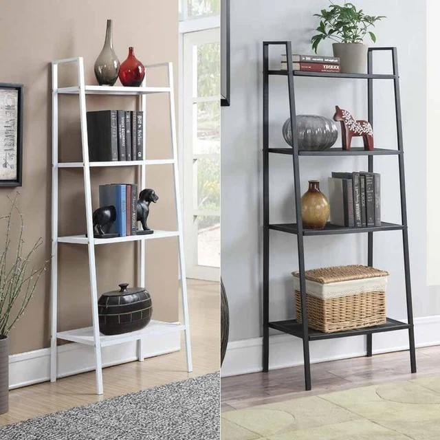 Yaheetech 3-Tier Foldable Ladder Shelf – Fir Wood, Brown, Leaning Storage Rack For Home Or Office
