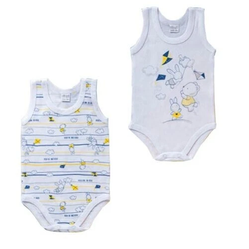 (2pack) Body 100% Coton Léger Épaule Large ELLEPI (Fantaisie Variable)