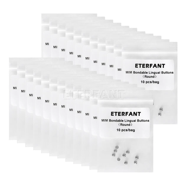 20xETERFANT Integral Dental Orthodontic Bondable Lingual Buttons with Round Base