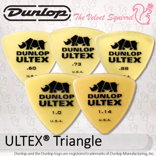 🦏 ULTEX® Triangle 🎸 Jim Dunlop® Professional Plectrums 426R Premium Bass Large