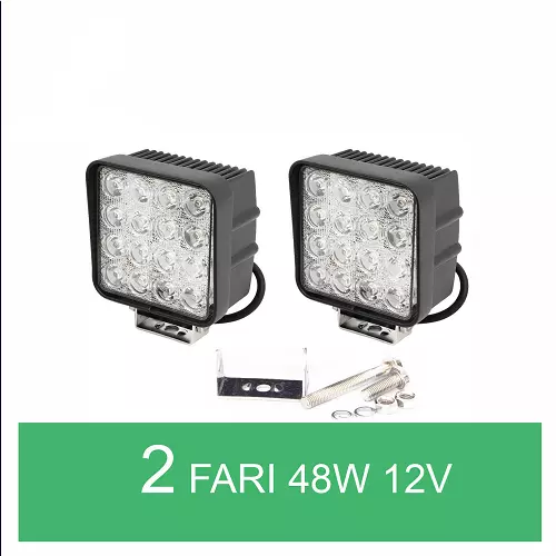 2 Faretti Led 48W Lampada Faro Auto Barca Camion Suv  Fuoristrada 12V 24Volt