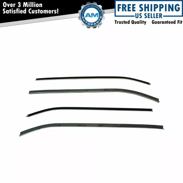 Inner & Outer Window Sweep Belt Seals Weatherstrip Set of 4 for Chevy Corvette