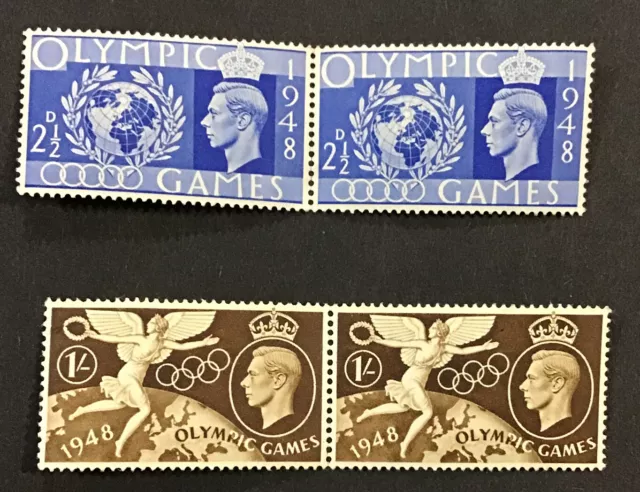 Great Britain 1948 XF MNH  Pairs SC#271 & 274 Partial Set￼