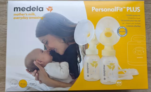 Medela Milchpumpe PersonalFit PLUS Doppelstabfüllset für Symphony Gr M 24mm