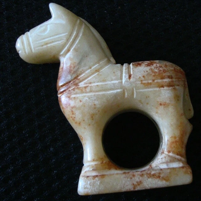 Ancient Agate PYU Burma Carved Animal Donkey Bead Stone Amulet Collectible D19