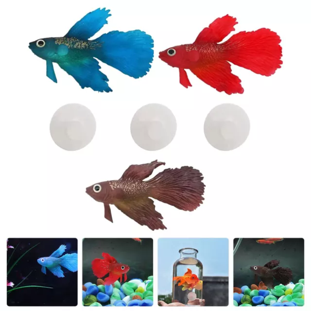 3PCS Adorable Silicone Luminous Aquarium Decor for Aquarium Decor Fish Tank Home