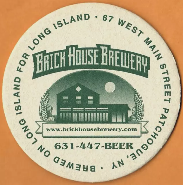 Brick House Brewery Beer Coaster Patchogue NY