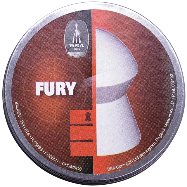 BSA Fury Domed PELLETS Airgun Air Rifle Hunting Target 177 22