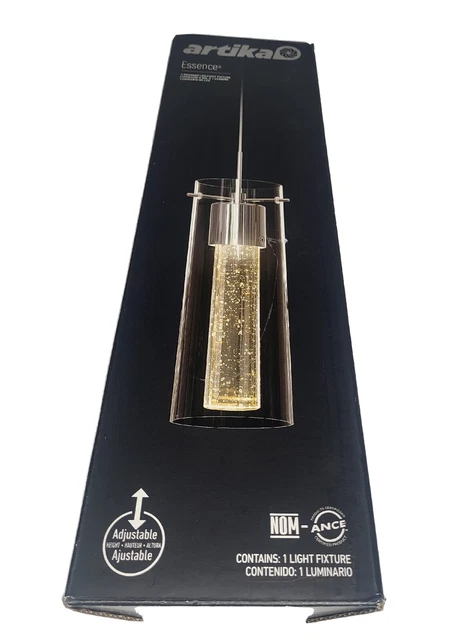Ceiling Hanging Pendant Light Artika Essence 1-Light Chrome Modern LED