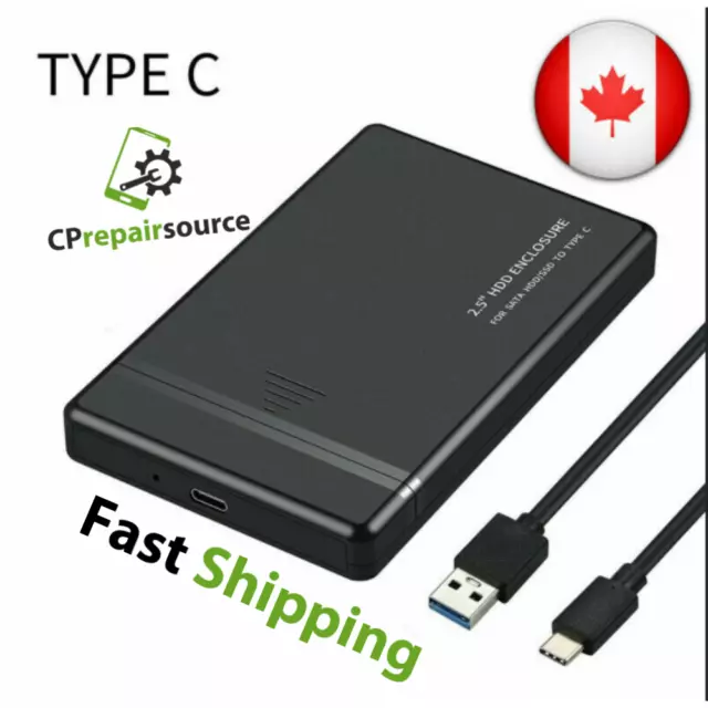 USB-C 3.1 SATA 2.5" Inch Hard Drive External Enclosure HDD Mobile Disk Box Case