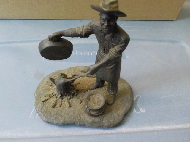 Franklin Mint Chuck Wagon Cook Bronze 1976