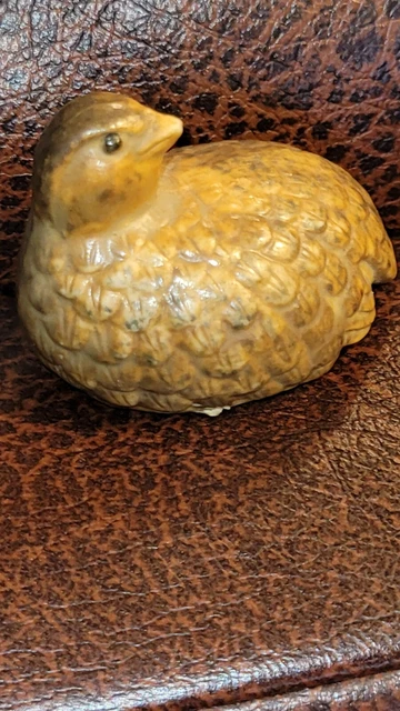 Vintage Miniature Figurine Quail Otigiri Japan