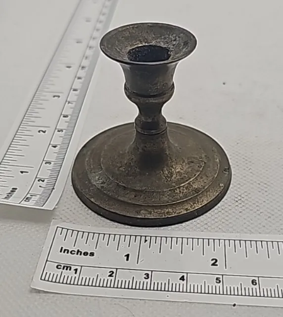 solid brass candle holder small VTG Hand Made