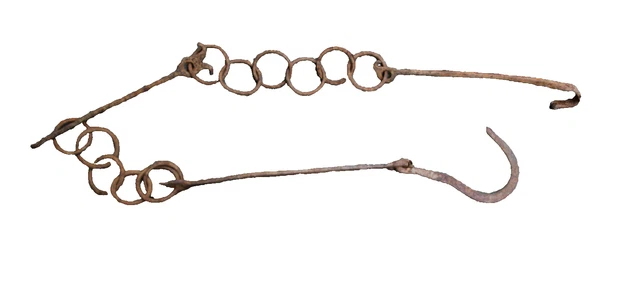 SUITE DE 5 crochets anciens pendoirs en fer forgé XIXe-XVIIIe EUR 60,00