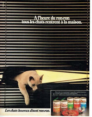 Publicite Advertising 019 19 Ron Ron Aliment Patee Pour Chat Eur 3 00 Picclick Fr