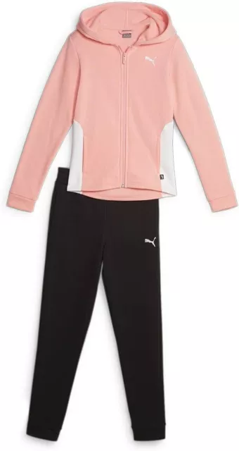Puma Tuta Completa Bambina Classic Hoodie 676375 63 Nero Rosa Sportiva Originale