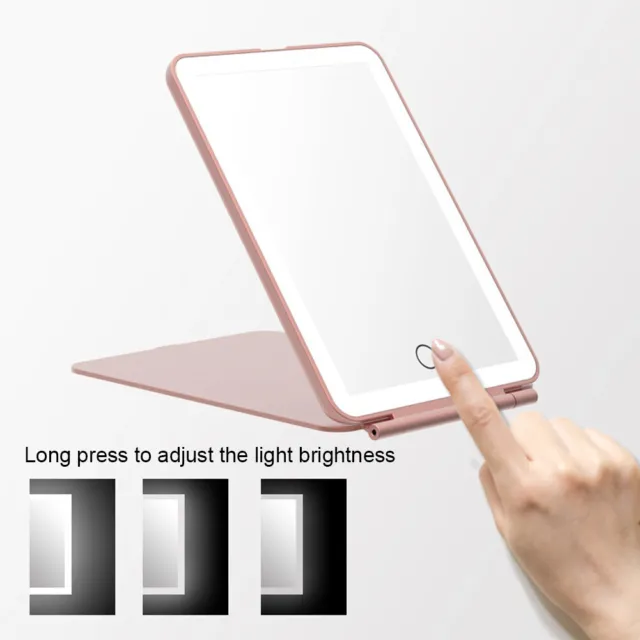 7.9inch For Desk Standing Folding Home Travel With Light Makeup Mirror