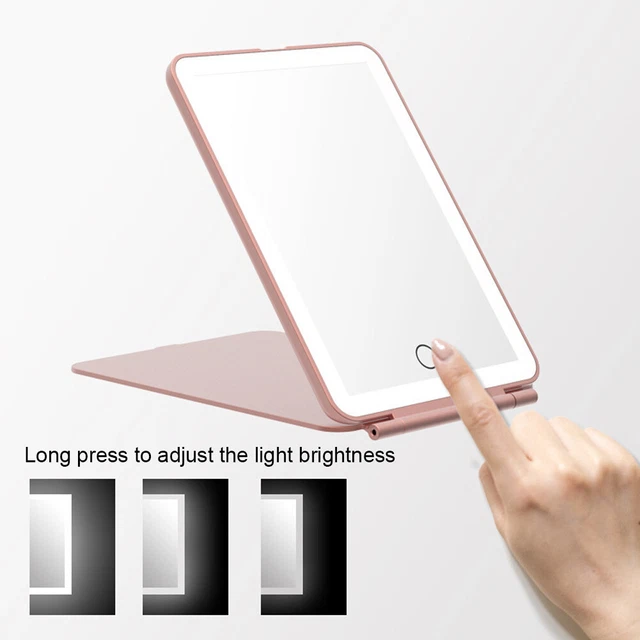 7.9inch For Desk Standing Folding Home Travel With Light Makeup Mirror