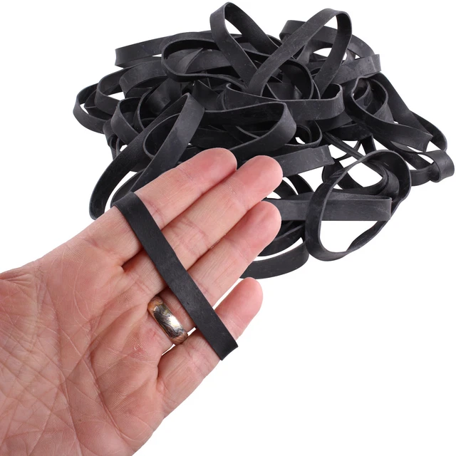 AMUU Rubber Bands Thick Size #107 Beige wide Rubber Bands 30 pack Big