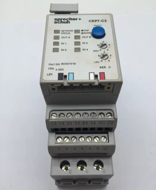 Sprecher+Schuh CEP7-C2-43-45 Solid State Overload Relay Motor Protection 9-45A 2