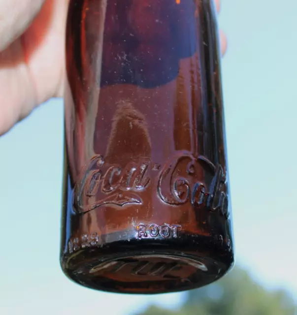 Straight Sided Amber Coca Cola Bottle " Tullahoma, Tenn. " Porters- "  S " Mint