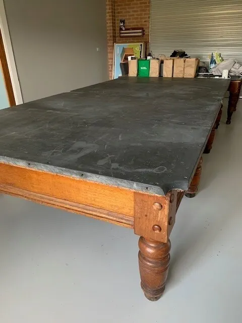 Billiard Table - slate - full size - antique