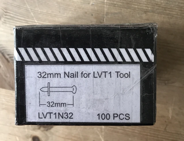 (Q) ADI 32 mm Nagel für LVT1 TOOL ca. 100 NÄGEL BRANDNEU IN VERPACKUNG