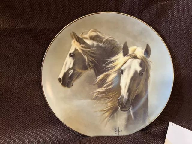 Fred Stone Art Horse Plate 'The Andalusian' 1983 Ltd Ed w/COA 9.5" Porcelain