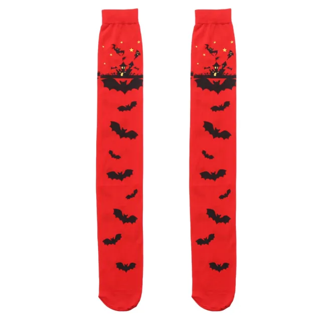 Halloween Bat Stockings Knee Socks Cosplay Long Miss Christmas Tie