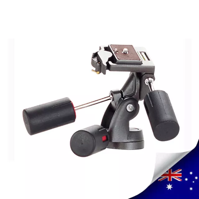 1 x Professional 3-Way Tilt Head With Quick Release Plate For 1/4 "Camera Tripod