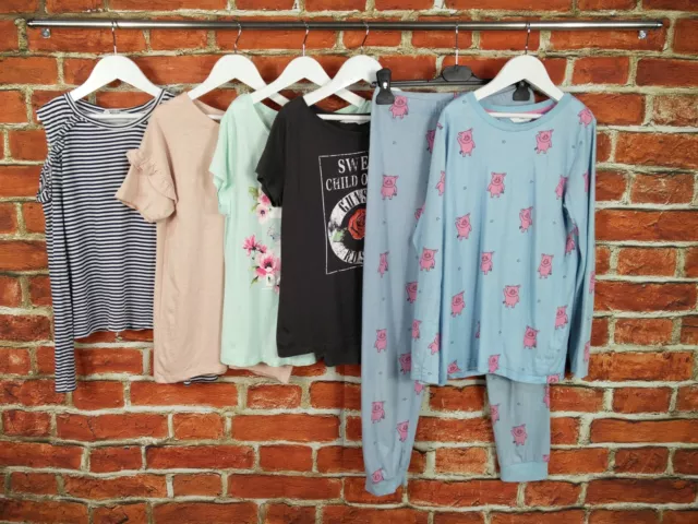 Girls Bundle Age 10-11 Years M&S H&M Tu Percy Pig Pyjama Set T-Shirt Top 146Cm