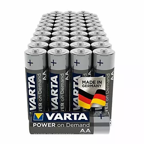 VARTA Piles AA, lot de 40, Industrial Pro, Batterie Alcaline, 1,5V, pack de  stockage en emballage écologique, Made in Germany [Exclusif sur ]