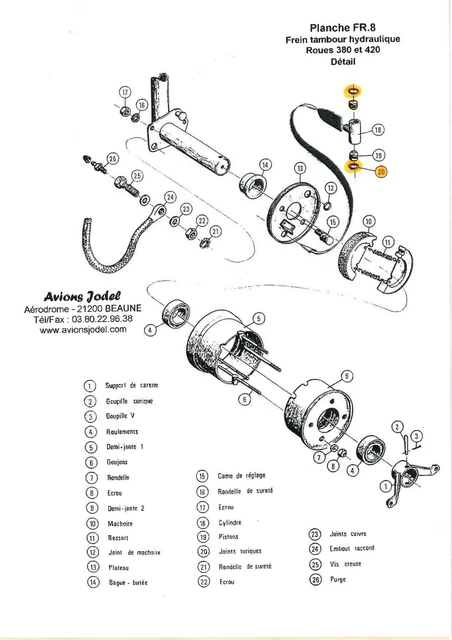 KIT PISTON D'ETRIER DE FREIN AR YZ 125-250