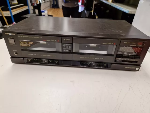 Technics Stereo Double Cassette Deck - RS-T22 - Tested&Working