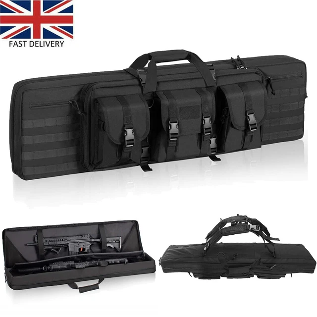 42& TACTICAL PADDED Dual Carbine Air Rifle Gun Bag Heavy Duty Soft Case