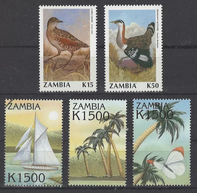 Sambia, Vögel u.a.,  postfr.