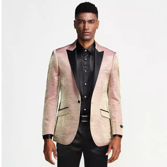 Rose Men's Fashion Suit Jacket Blazer Luxury Prom & Weddings Party