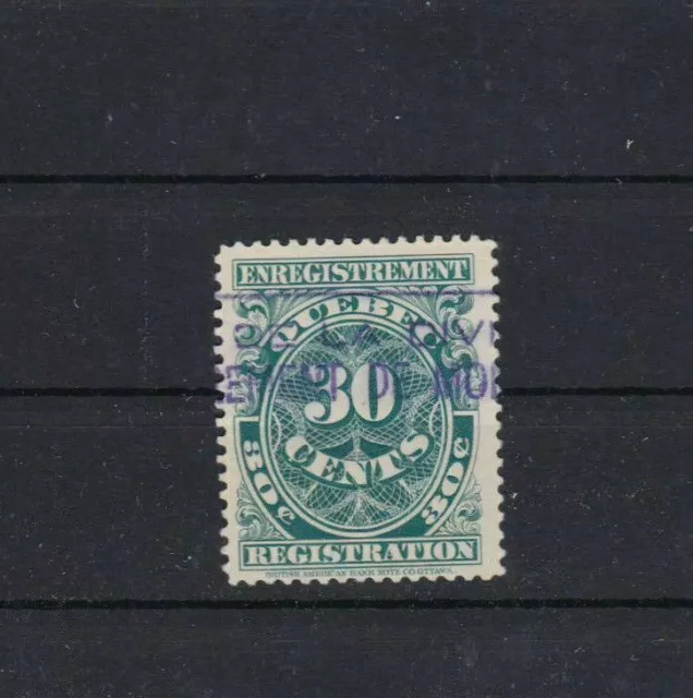 Quebec Enregistrement Registration   Revenue Stamp   Ref 1968