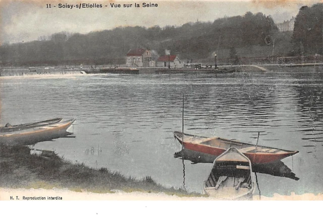 91. n°206191. soisy sous etiolles. vue sur la seine