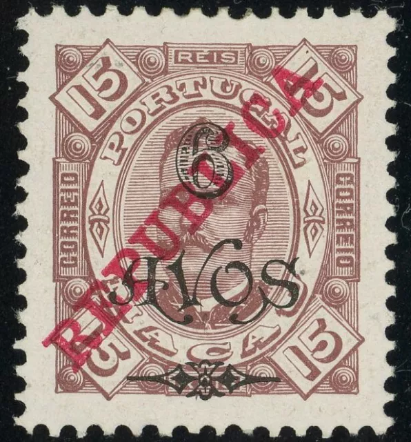 Macao Portuguese #242 King Carlos Overprint Postage Stamp 1915 Mint LH