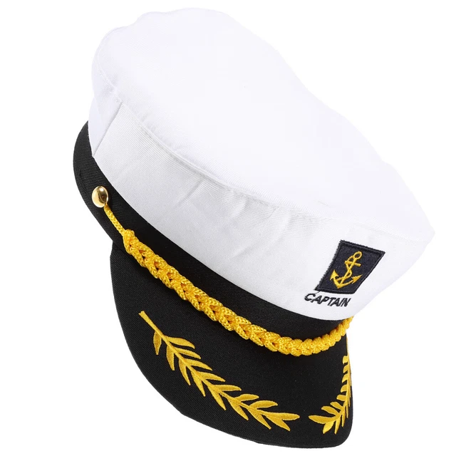 KIDS CAPTAIN HAT Captains Lightweight Daily Wear Navy Costume Accessory