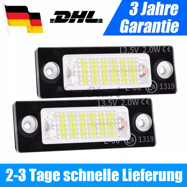 2x Led Kennzeichenbeleuchtung passend für VW Passat 3b Limo, 3c B6 Variant T5