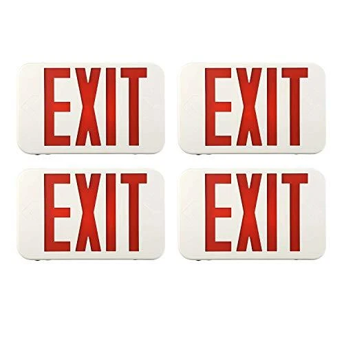 Spectsun 4 PACK LED Exit Sign Red & Green Letter -UL Certified Exit Sign with...