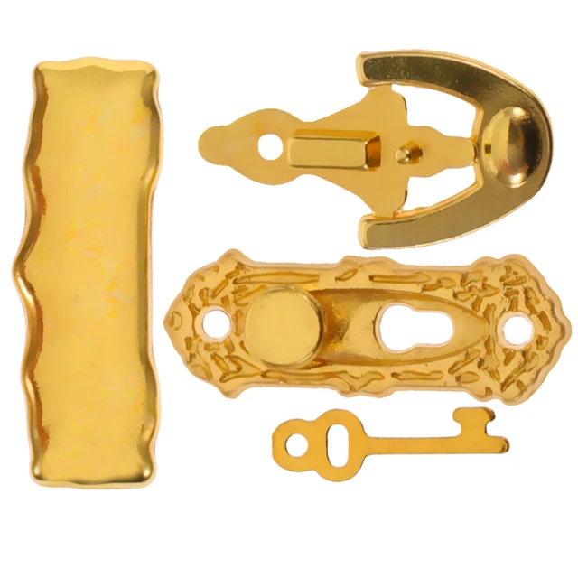 2 SETS MINIATURE Door Handles Dollhouse Lock Delicate Craft Kit £8.99