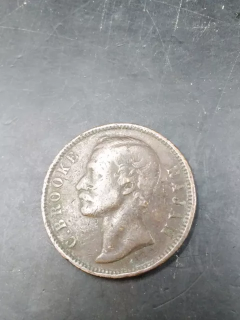 1890 Moneta Sarawak 1 Centesimo C Brooke Rajah