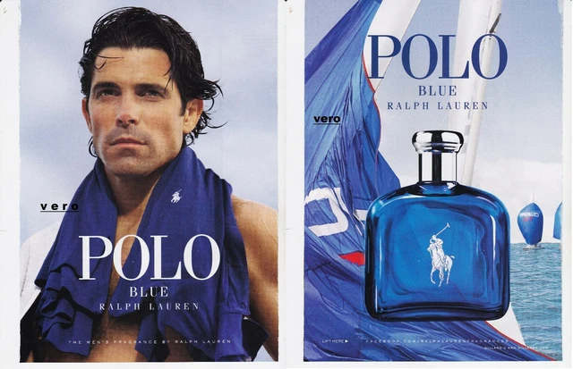 ad print POLO BLUE Ralph Lauren fragrance test strip sniff NACHO FIGUERAS 2016