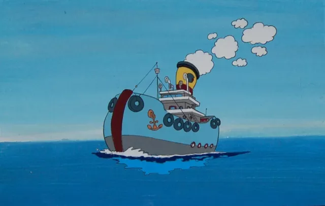 Cellulo Original Les Cabotins Anime Cel bateau 1992