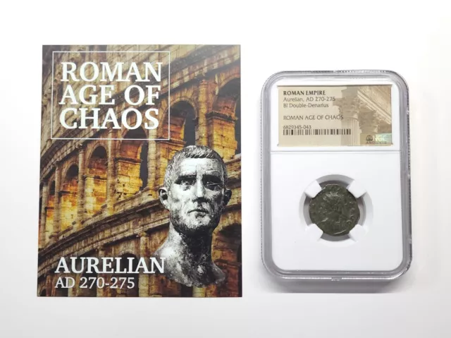 AD 270-275 BI Double-Denarius - Aurelian, Age of Chaos Roman Coin - NGC