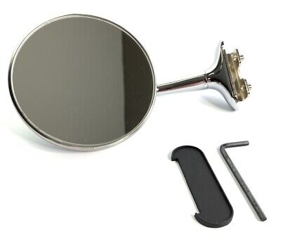 Universal Stainless Steel Long Arm Round Peep Mirror Ford Dodge Chevy Mopar