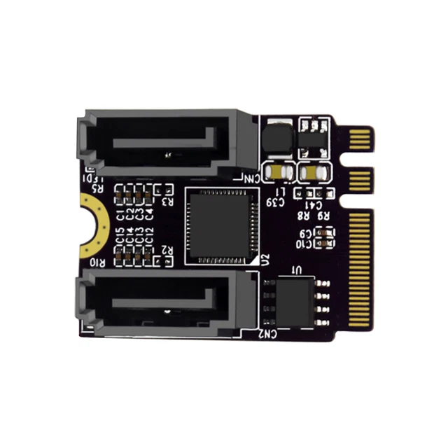 M.2 A+E KEY To 2 Port SATA Extende Card M2 To Sata3.0 Expansion Key-A ...
